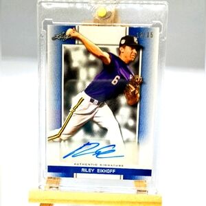 SP 13/15 Riley Eikhoff Auth. Signature #BA-REI 2019 Leaf Perfect Game Showcase